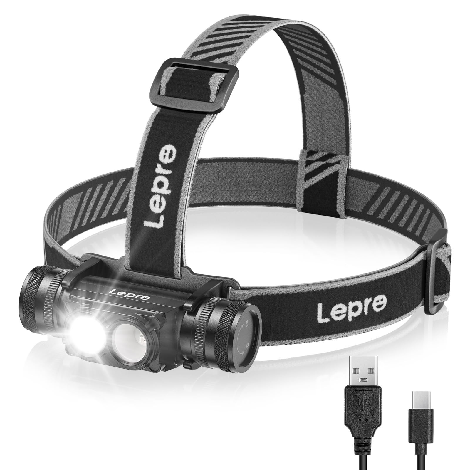 Detachable LED Headlamp 1000 Lumen IP65 Waterproof LED Headlight