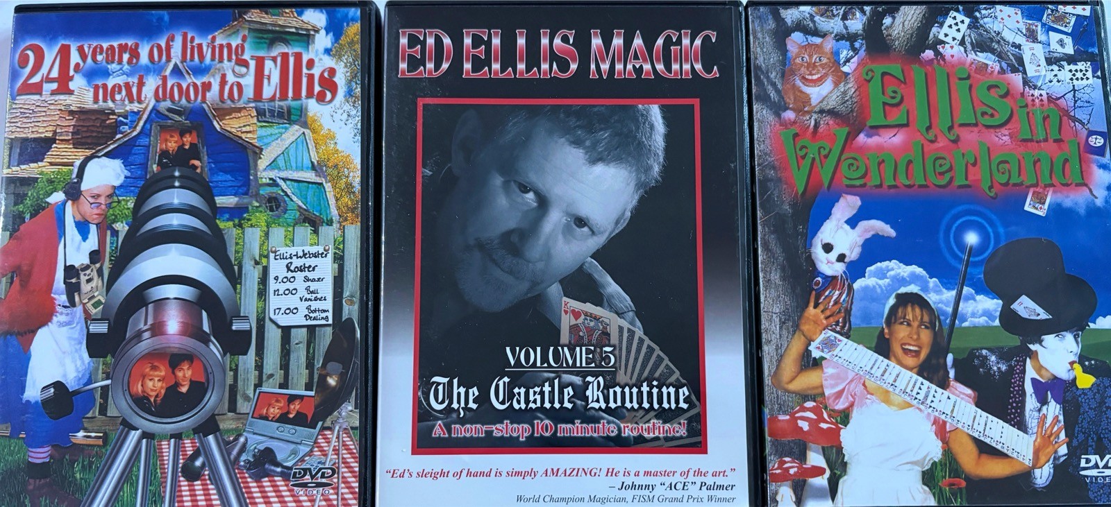 Set Of 3 x ED ELLIS - Magic DVDs As Pictured S59
