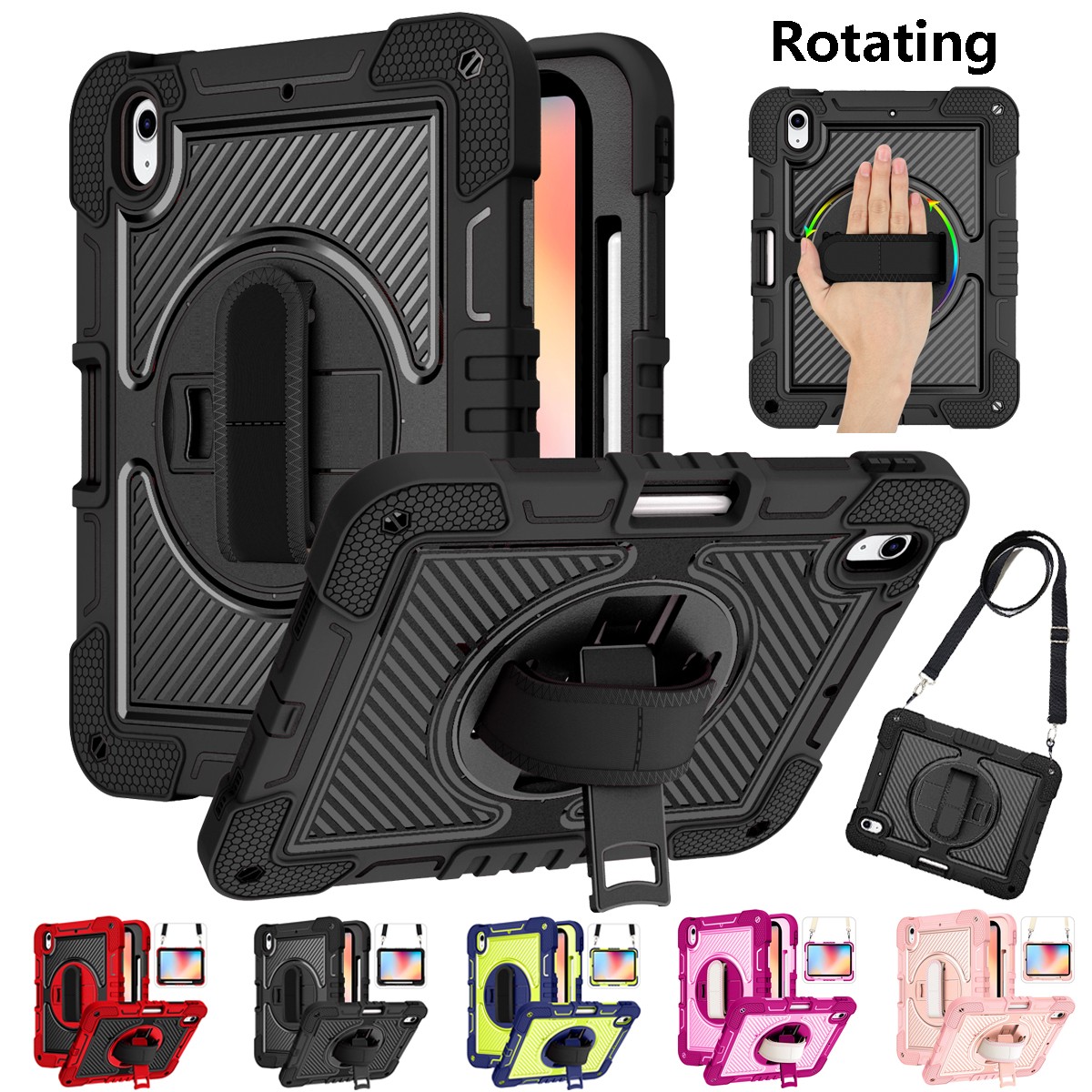 Shockproof Case For iPad Air 11 inch (M4) 2026 Heavy Duty Rotating Stand Cover