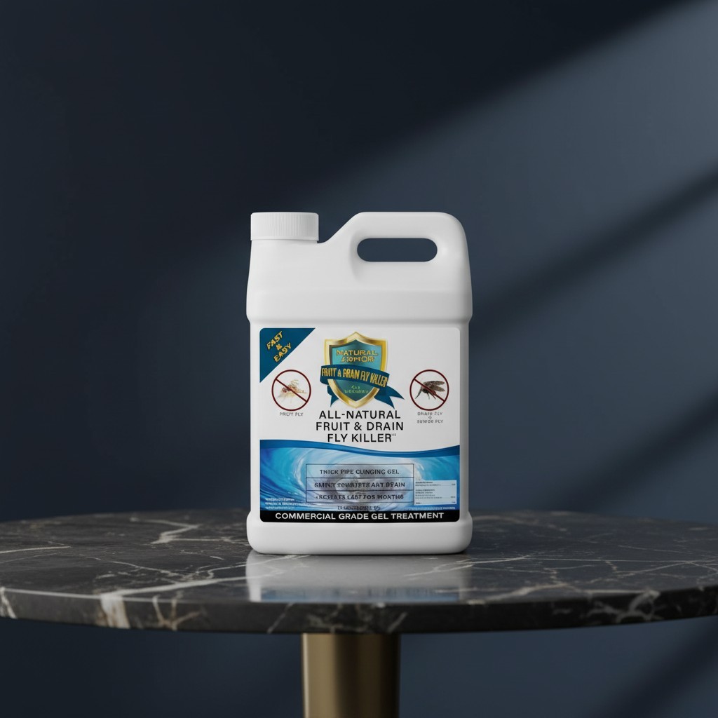 Fast-Acting 1 Gallon Fruit Fly & Drain Fly Killer - Non-Toxic Gel Treatment