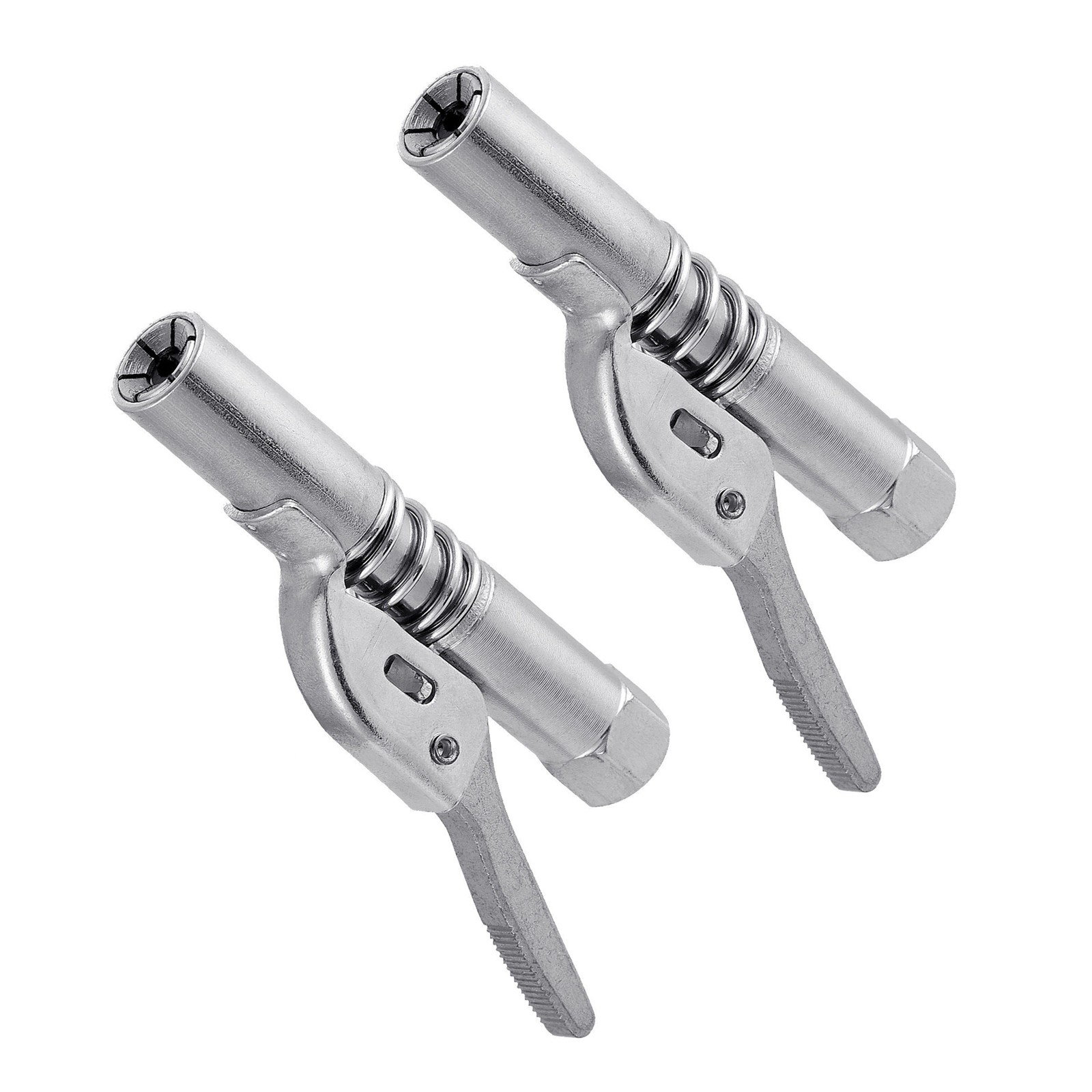 2PCS Silver 12000psi High-Pressure Quick Release Lock Oil Injection Nozzles