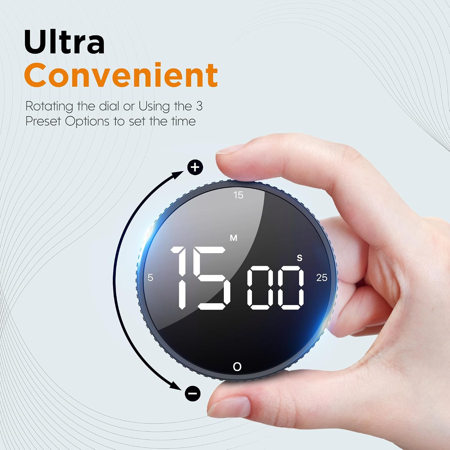 Magnetic Digital Kitchen Timer with Large LED Display