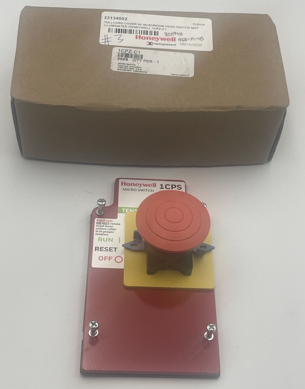 Honeywell 1CPS Micro Switch Pullcord w/Button 1CPZ-C1 23134002 FACEPLATE ONLY