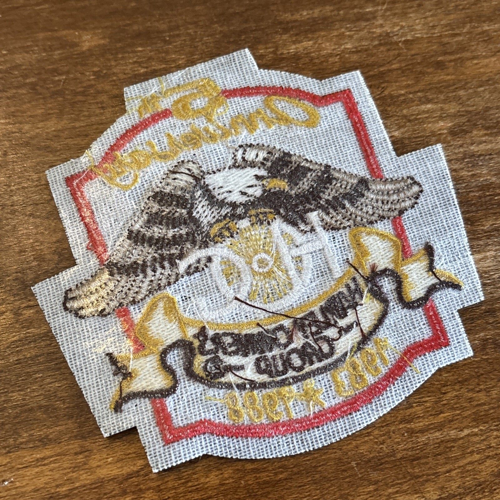 HARLEY DAVIDSON OWNERS GROUP 5th ANNIVERSARY HOG PATCH EMBLEM 1983-1988