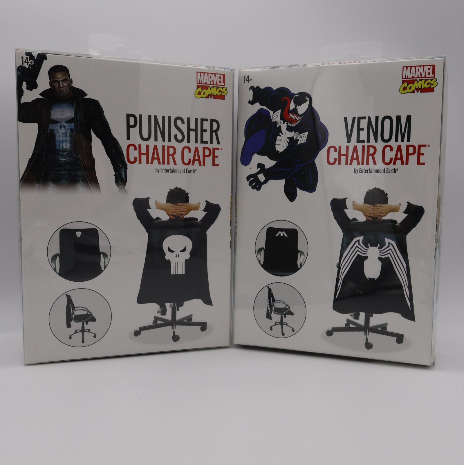 Marvel Comics Punisher & Venom Char Capes Entertainment Earth Office Game Room