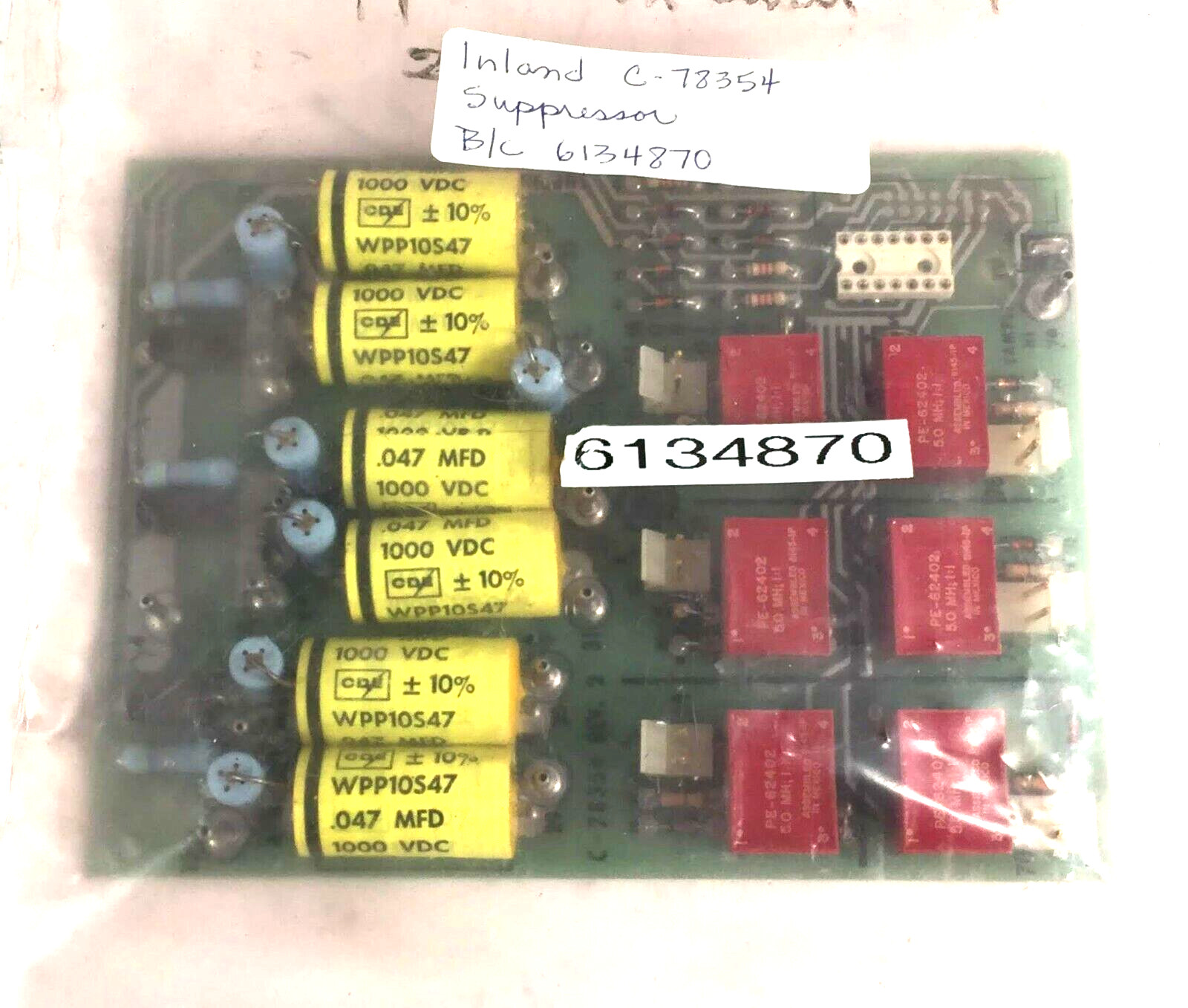 1 USED INLAND SUPPRESSION C-78354 CARD CIRCUIT BOARD ***MAKE OFFER***