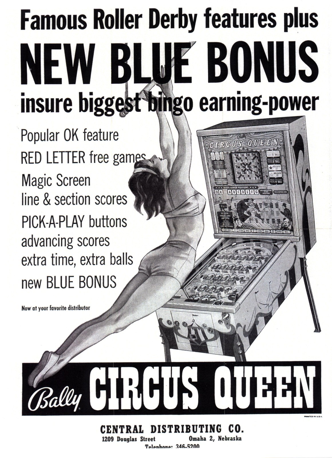 Bally Circus Queen Pinball / Bingo Machine Rubber Ring Kit