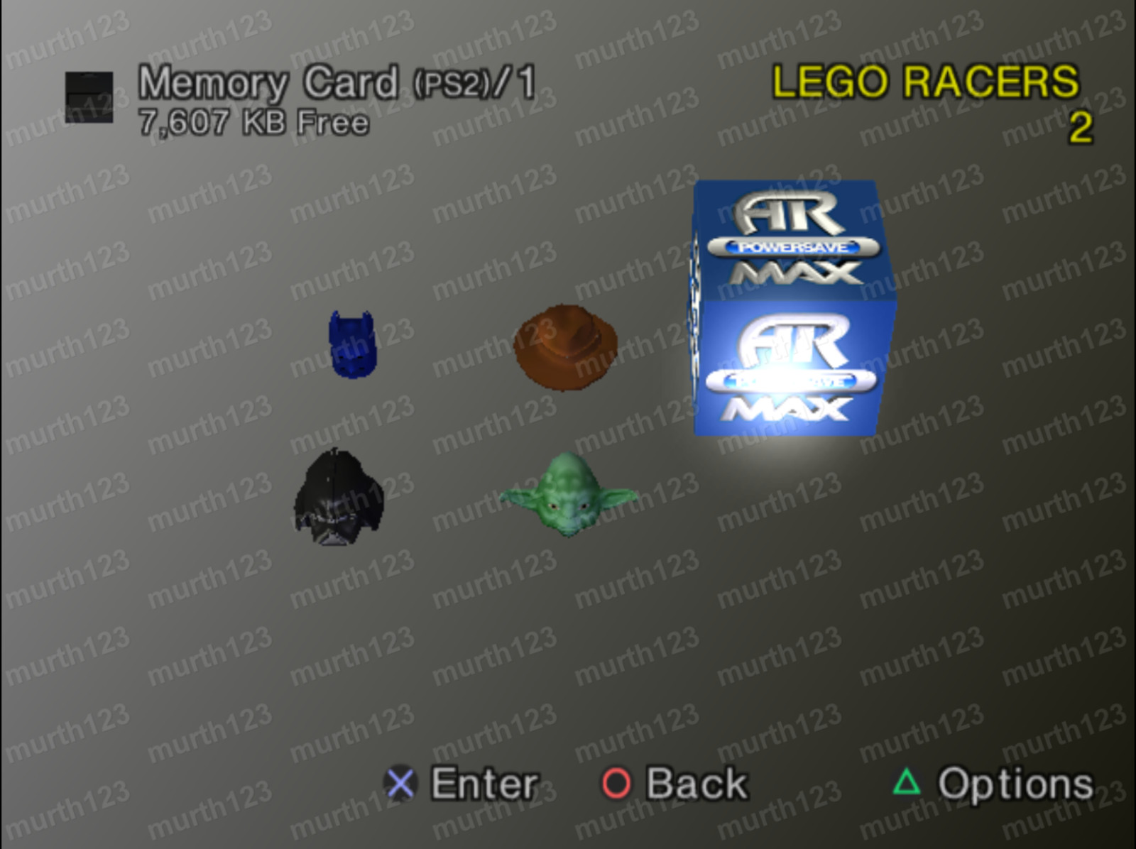 LEGO Star Wars Batman Indiana Jones Racers PS2 Memory Card 100% Beaten Unlocked