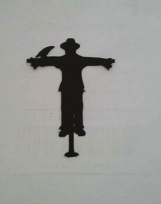 Lot of 12 Scarecrow Cupcake Toppers! Choose your color!! Double Sided!!