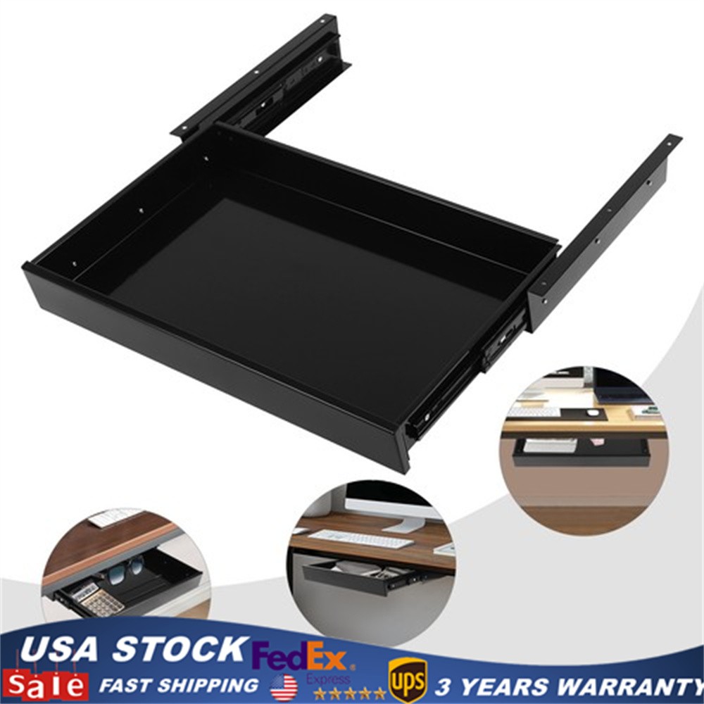 Under Desk Mounted Drawer Organizer Sliding Pullout Drawer Standing Desk