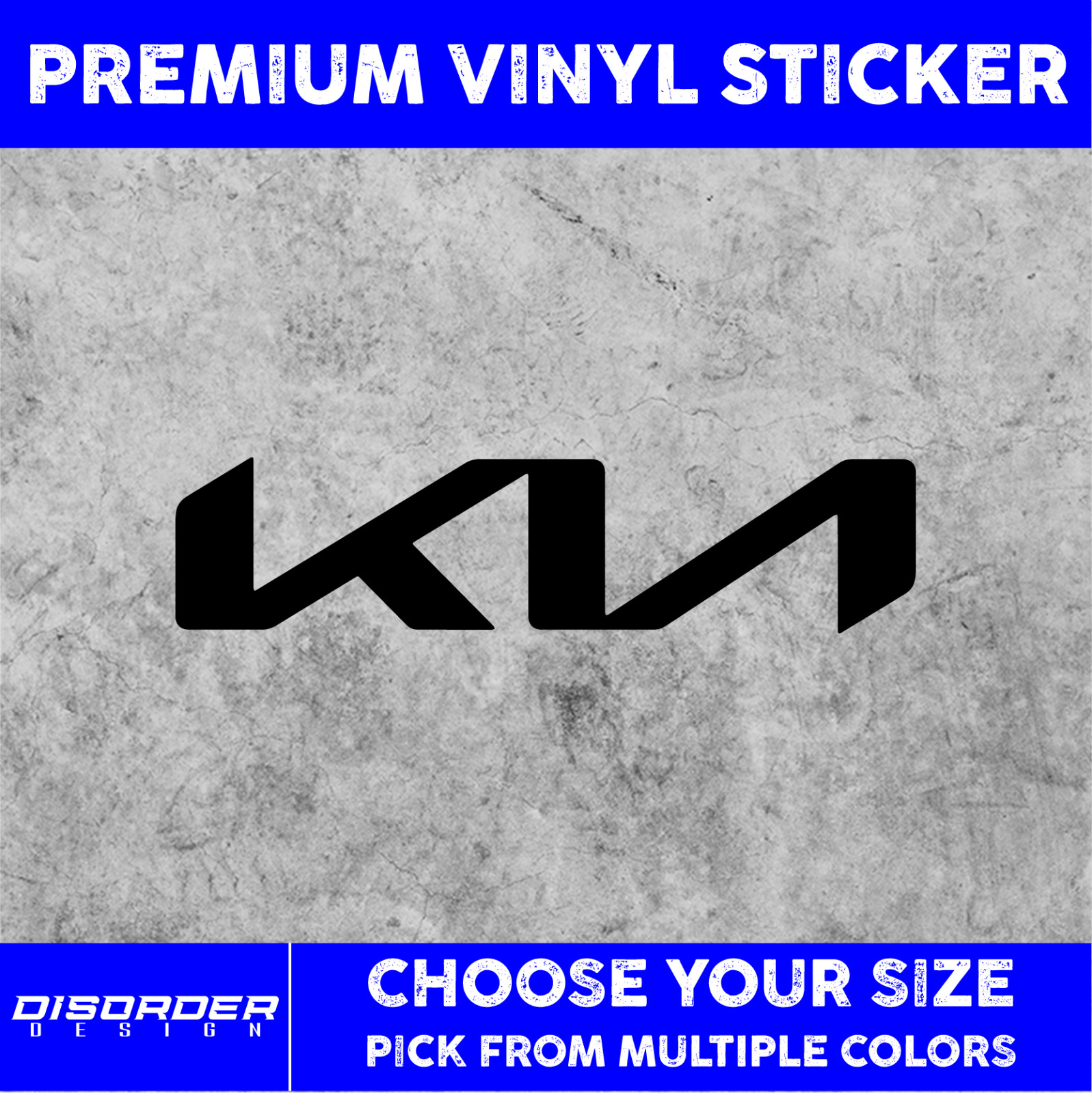 KIA [VINYL STICKER]-CAR TRUCK WINDOW LAPTOP FOLDER TUMBLER YOU PICK COLOR SIZE