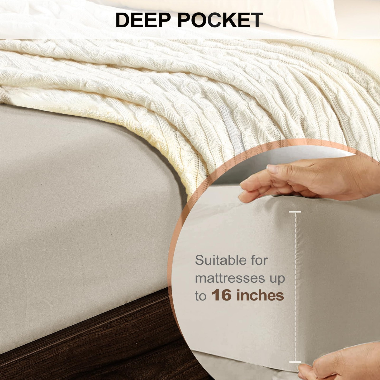 Queen Fitted Sheet - Hotel Quality, Ultra Soft & Breathable Brushed Microfibe...