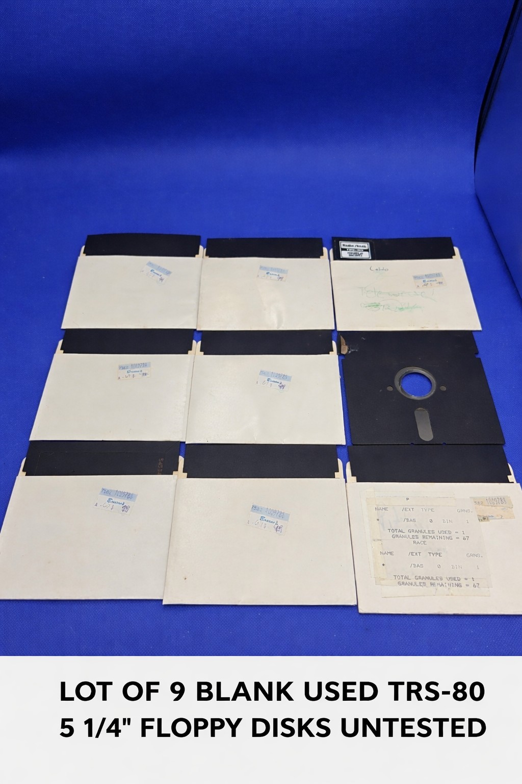 Vintage TRS-80 5.25" Floppy Disks Lot of 9 Used Untested