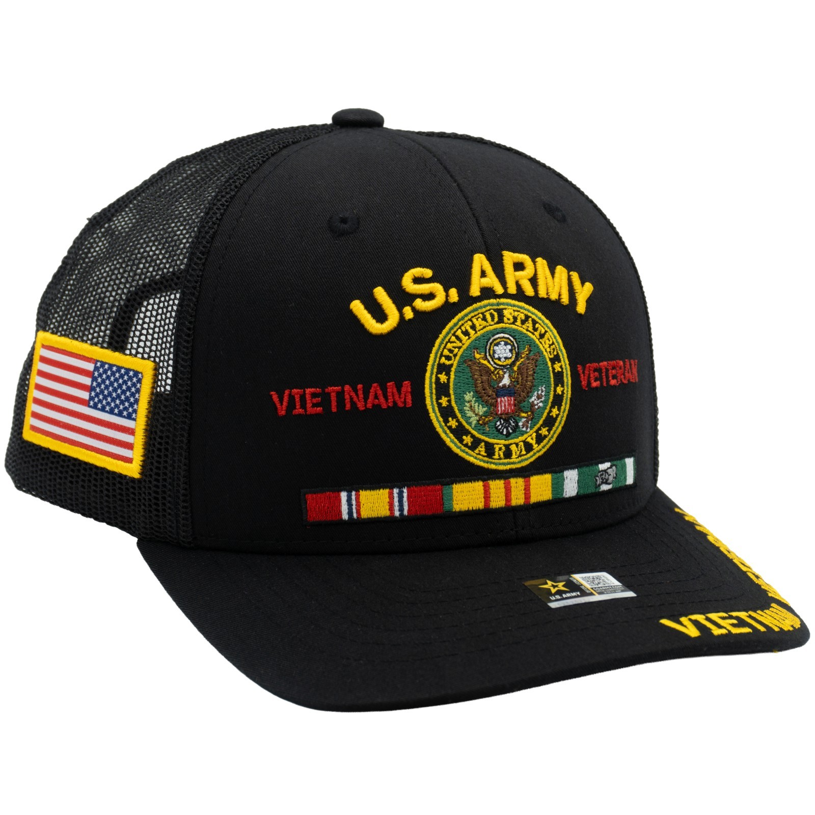 Vietnam Veteran Army Trucker Hat Official Licensed Adjustable Cap