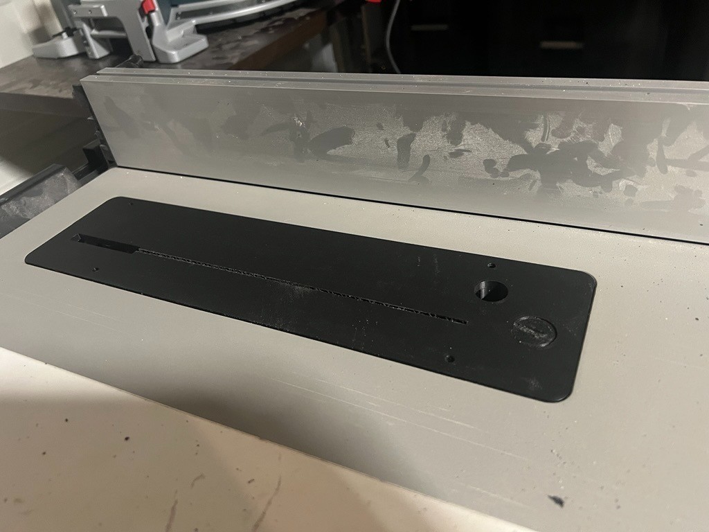 Evolution R10 Table Saw Zero Clearance Throat Plate w/ Locking Mechanism 300F