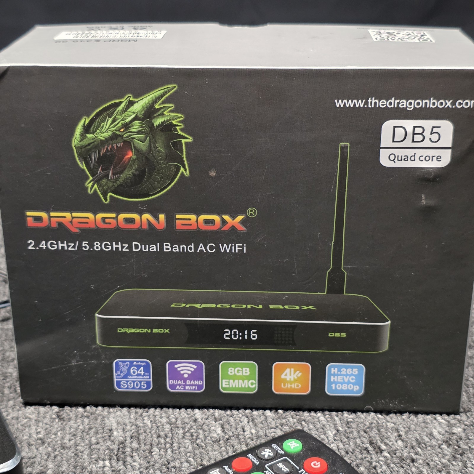Dragon Box DB5 Streaming Device Quad Core Dual Wi-Fi Android 5.1 w/ Remote