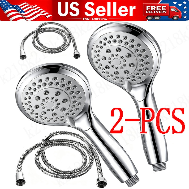 High Pressure Shower Head 5 Settings Handheld Shower Heads Spray With 5 FT Hose