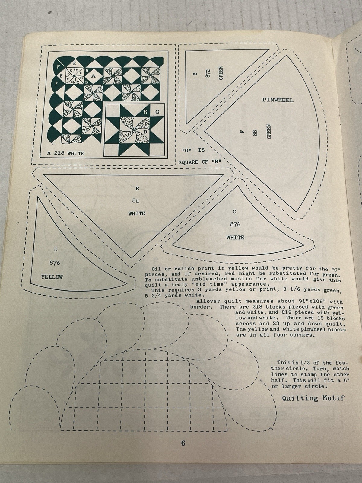 Quilts Modern-Colonial Patterns for Cutting Guides with Complete Directions