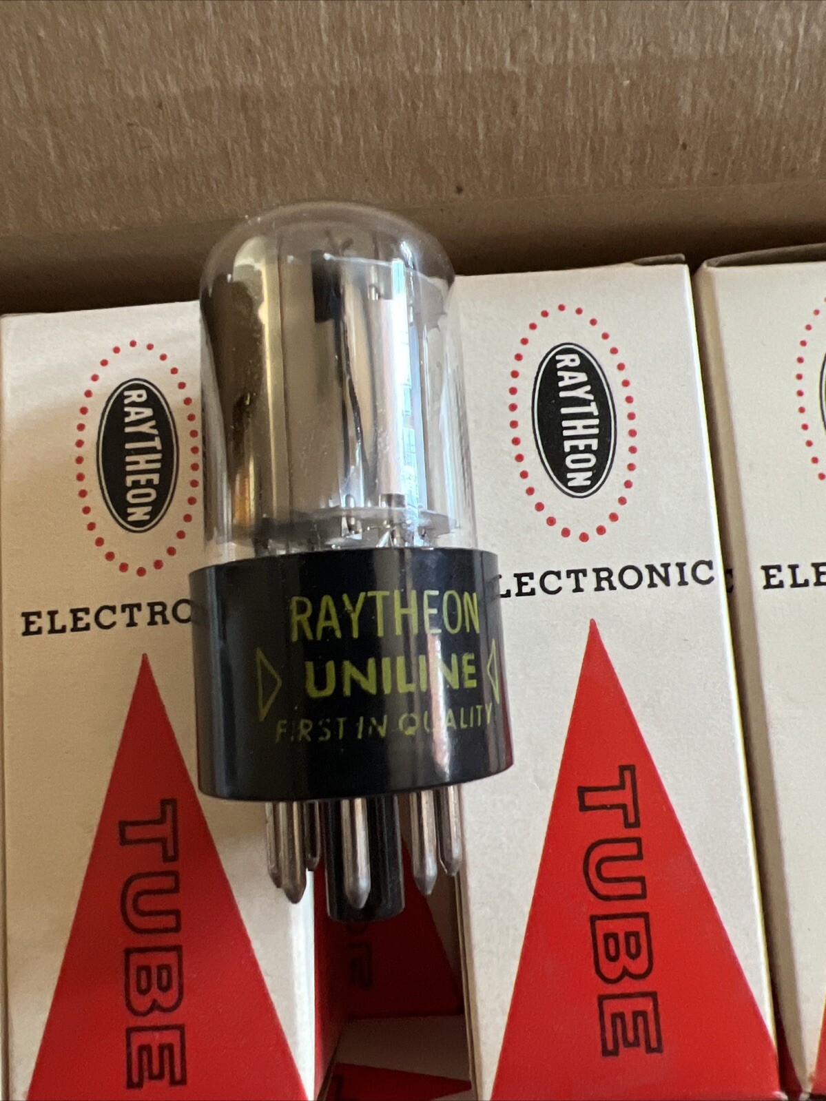 Lot Of 5: NIB  Raytheon Unline 6AQ7GT Audio Radio Tube Made In USA Tu13