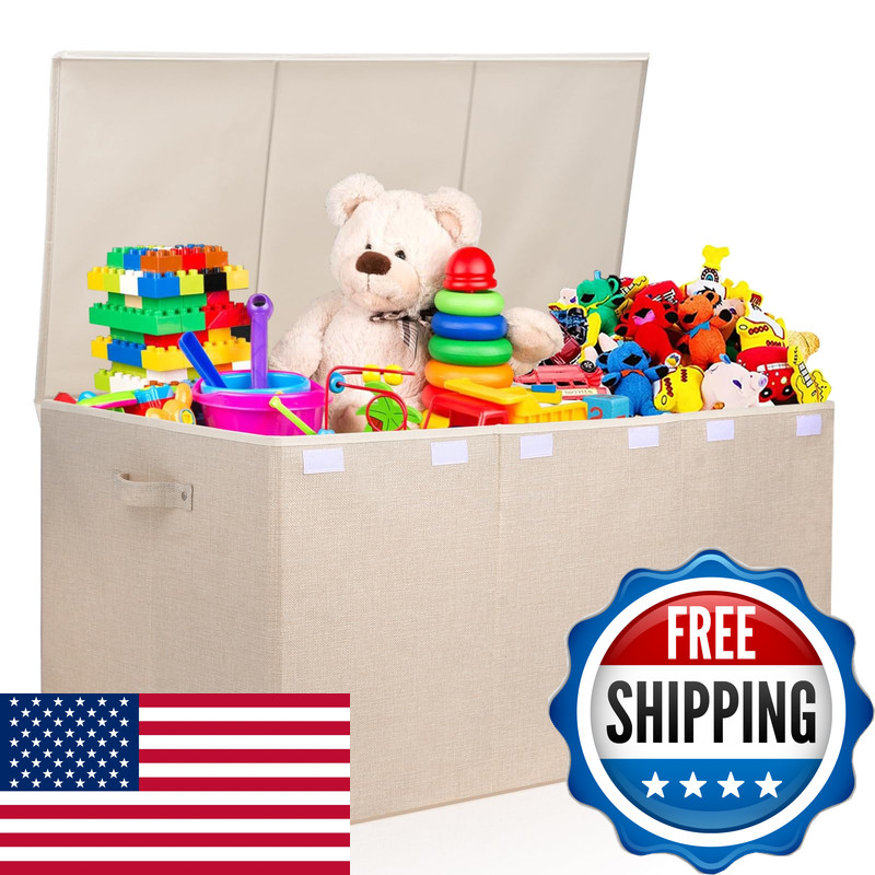Popoly Extra Large Toy 167L Sturdy Toy Storage Chest Organizer Bin Baskets 2