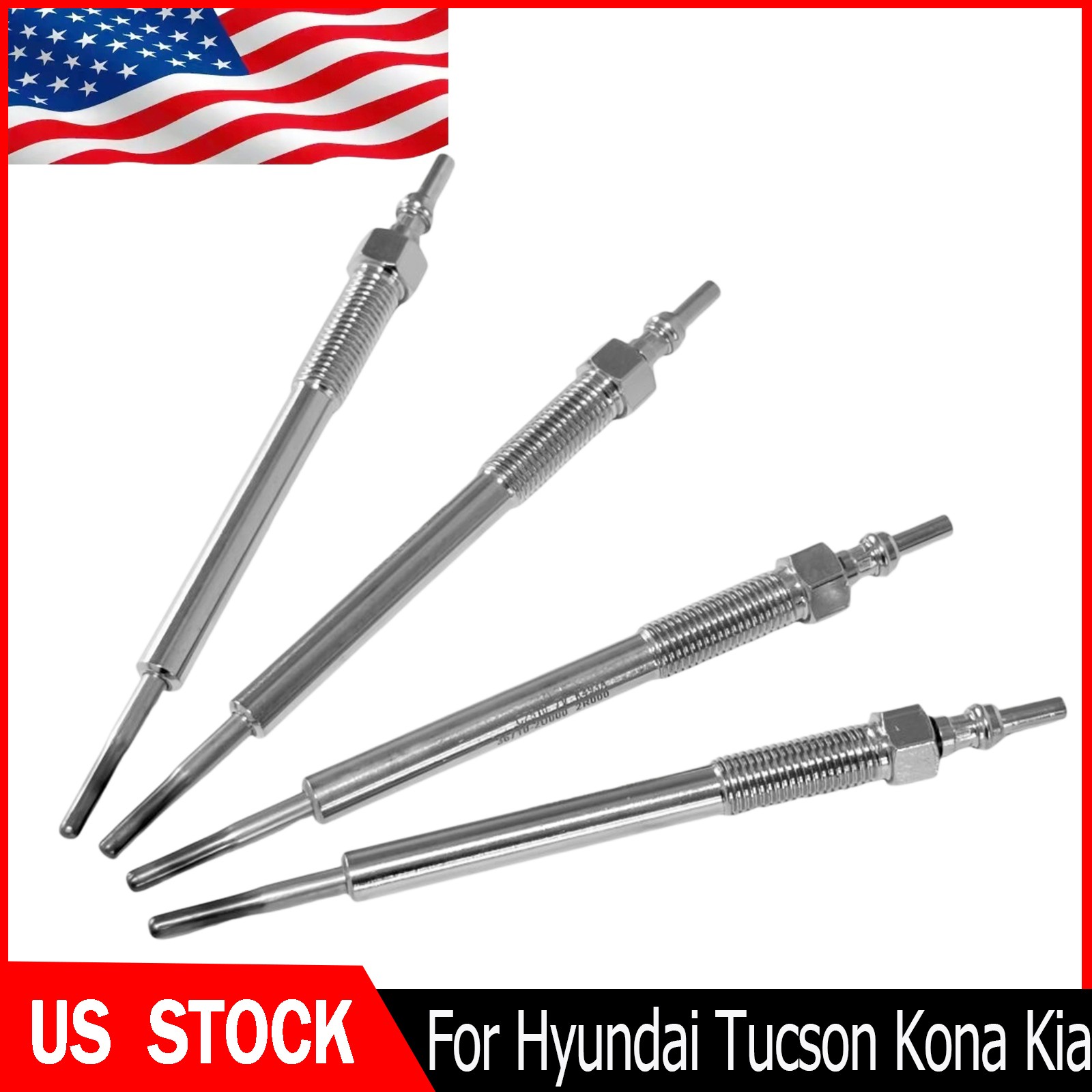 4PCS Glow Plug For Hyundai Tucson Kona Kia Sportage 2018-2020 36710-2U000