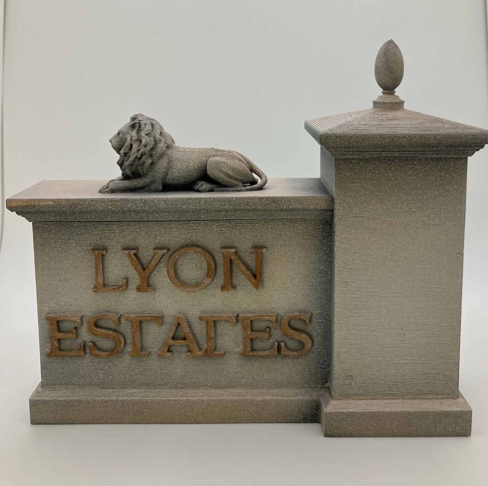 Back To the Future Lyon Estates Gate Piece 5 Inch Scene Replica For Desk / Shelf