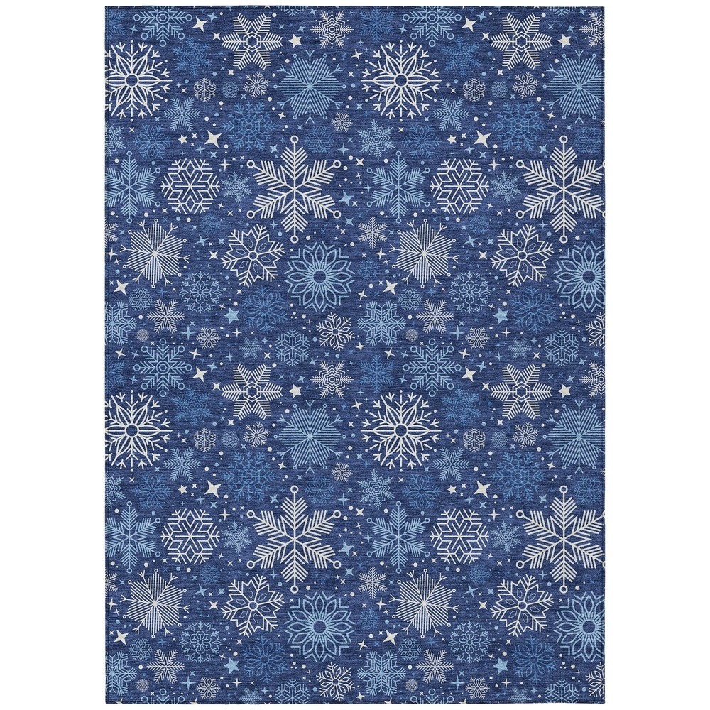 Dalyn Wonderland Area Rug Polyester WN31 Navy Rectangle Carpet Indoor/Outdoor