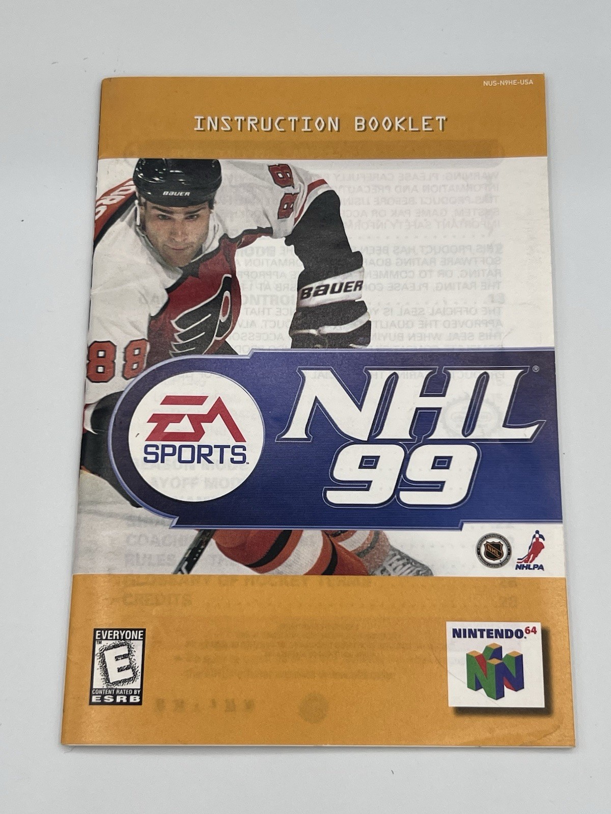 EA Sports NHL 99 Nintendo N64 Manual Only OEM Instruction Booklet