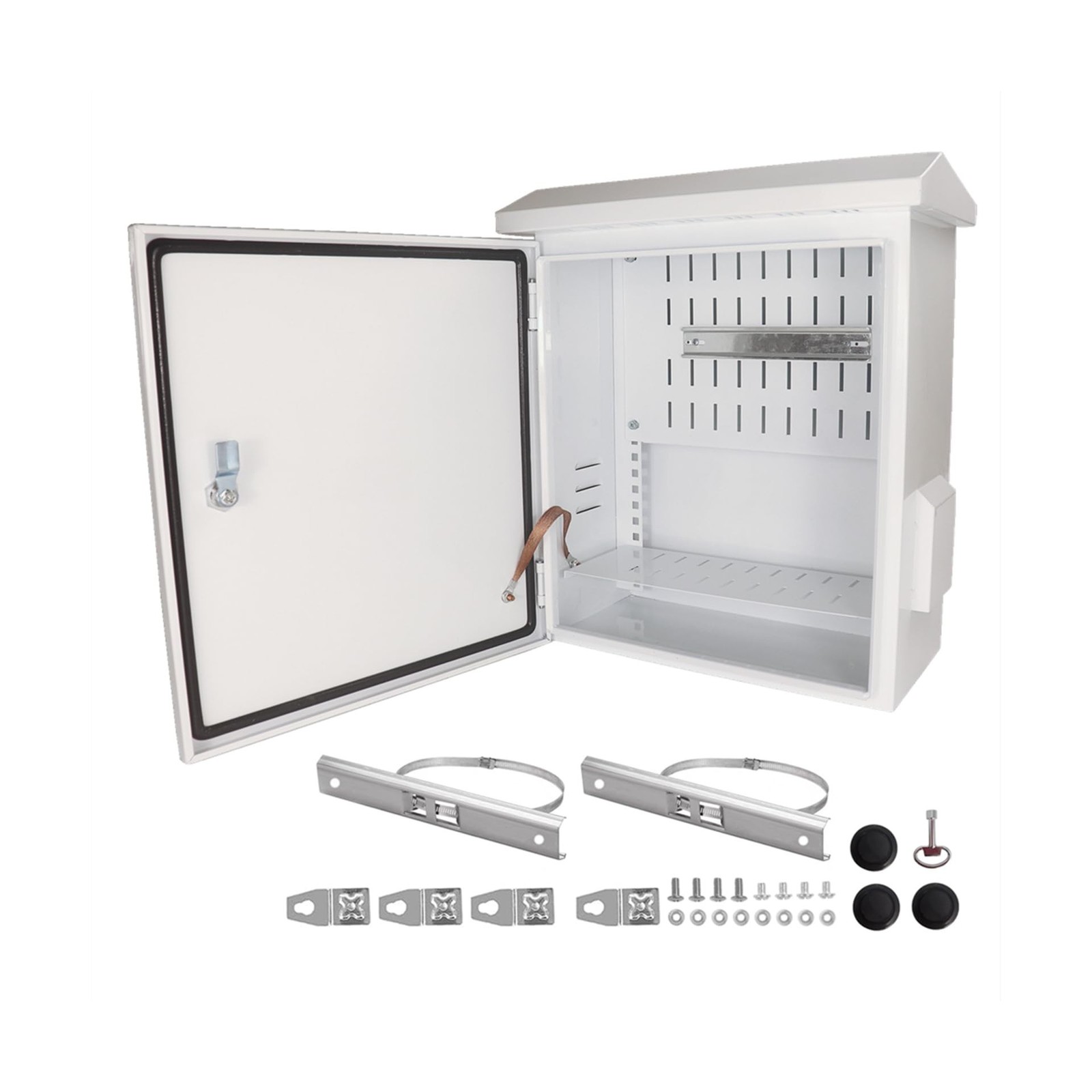 Outdoor Electrical Box 20'' x 16'' x 8'' One-Piece Ventilation Design Electri...