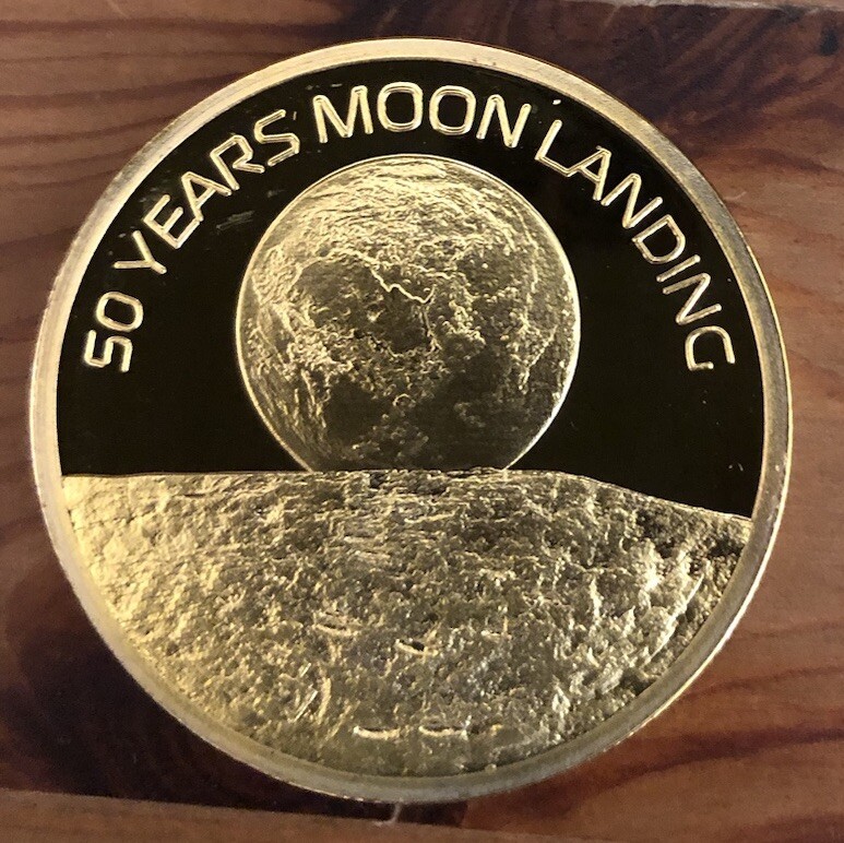 50th Anniversary Of  APOLLO 11 Moon Landing. Hobby Coin . Not Gold.