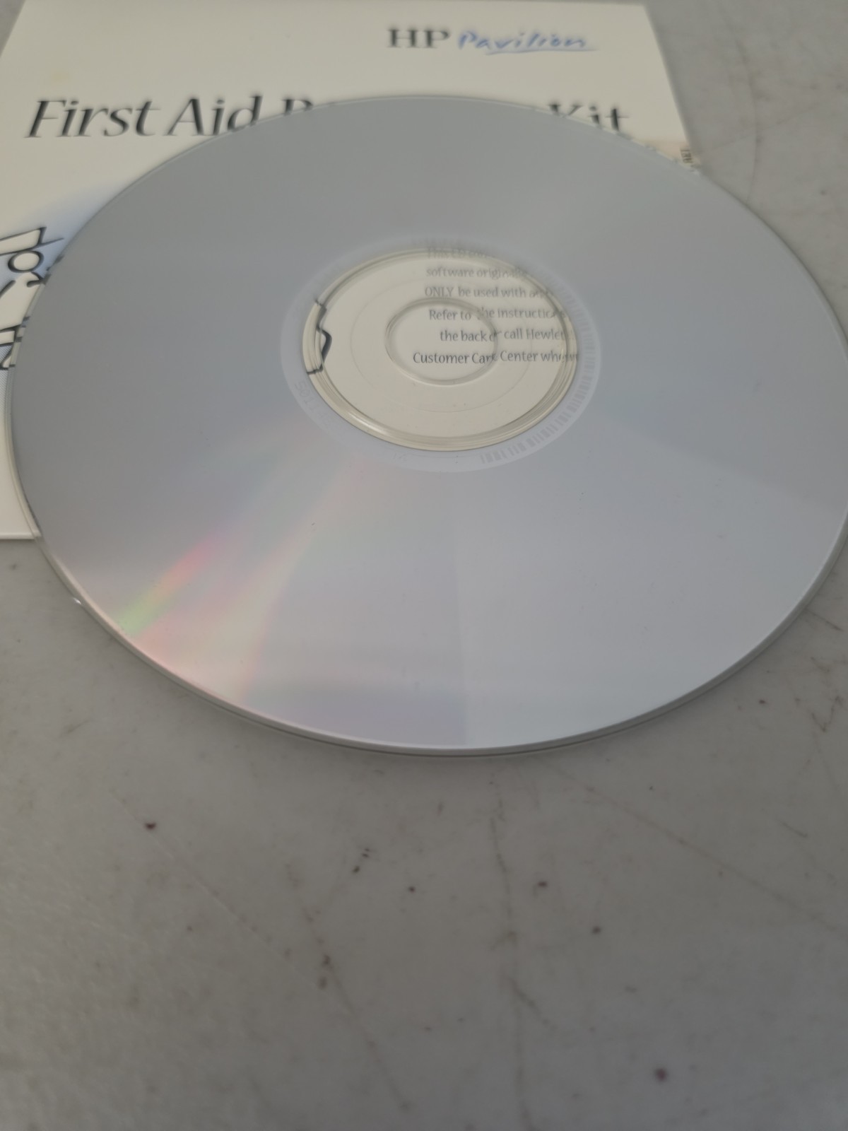 HP Pavilion First Aid Recover Kit - CD