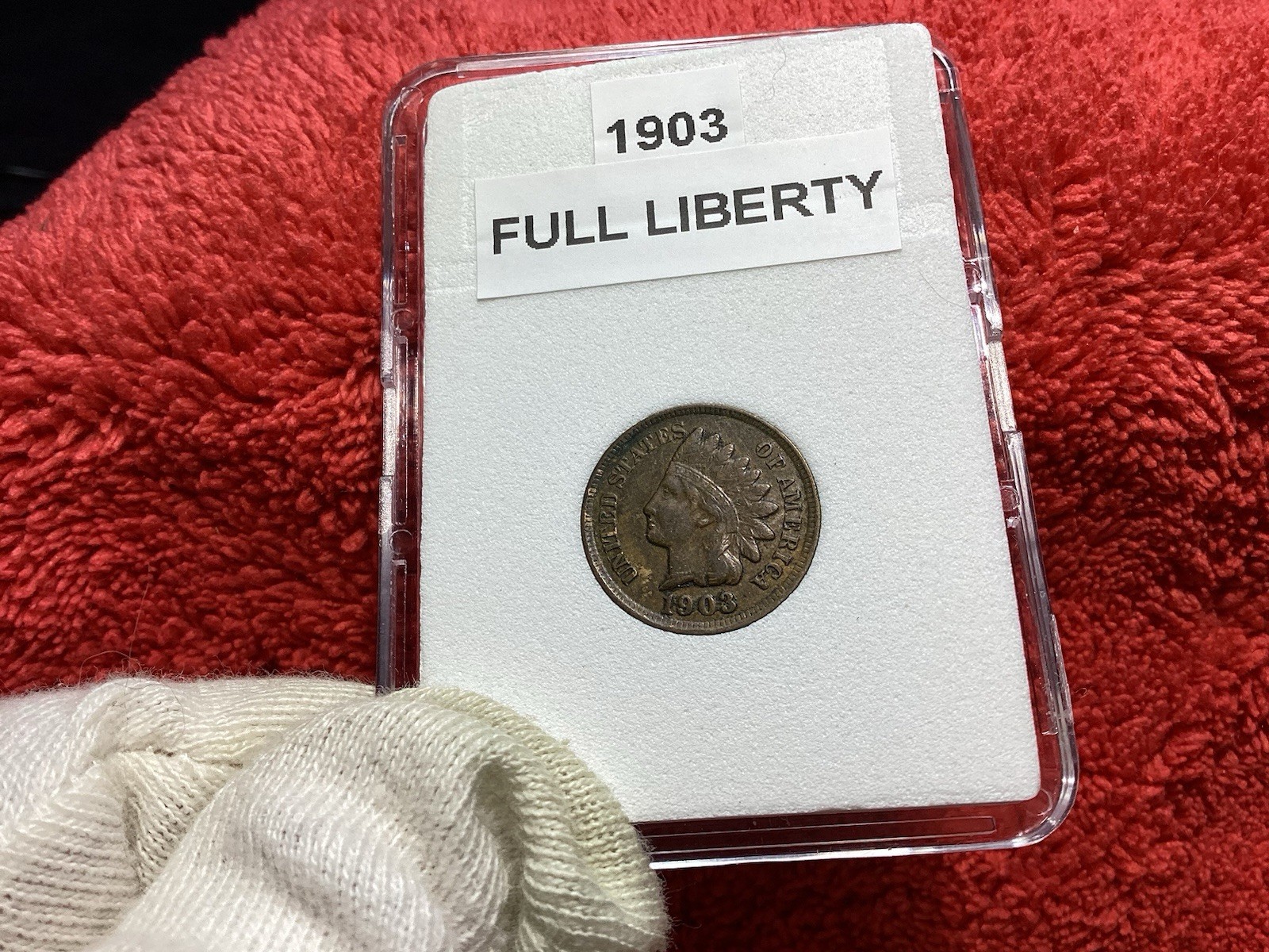 1903 INDIAN HEAD PENNY FULL LIBERTY  🗽 in BCW SLAB FREE SHIPPING 🛳️