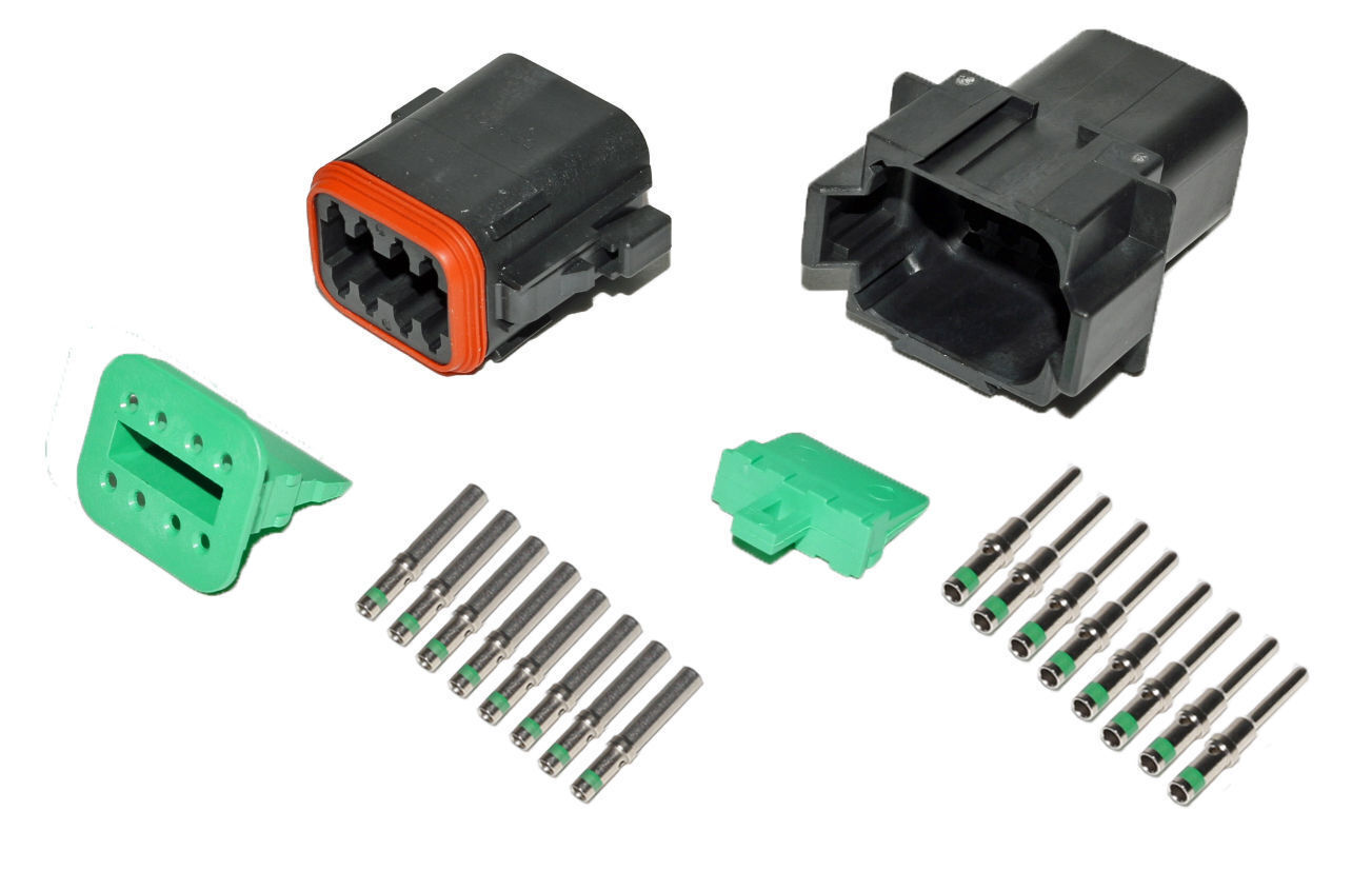 Black Deutsch DT 2 3 4 6 8 12 Pin Connector Electrical Kit 14-16 GA Contact