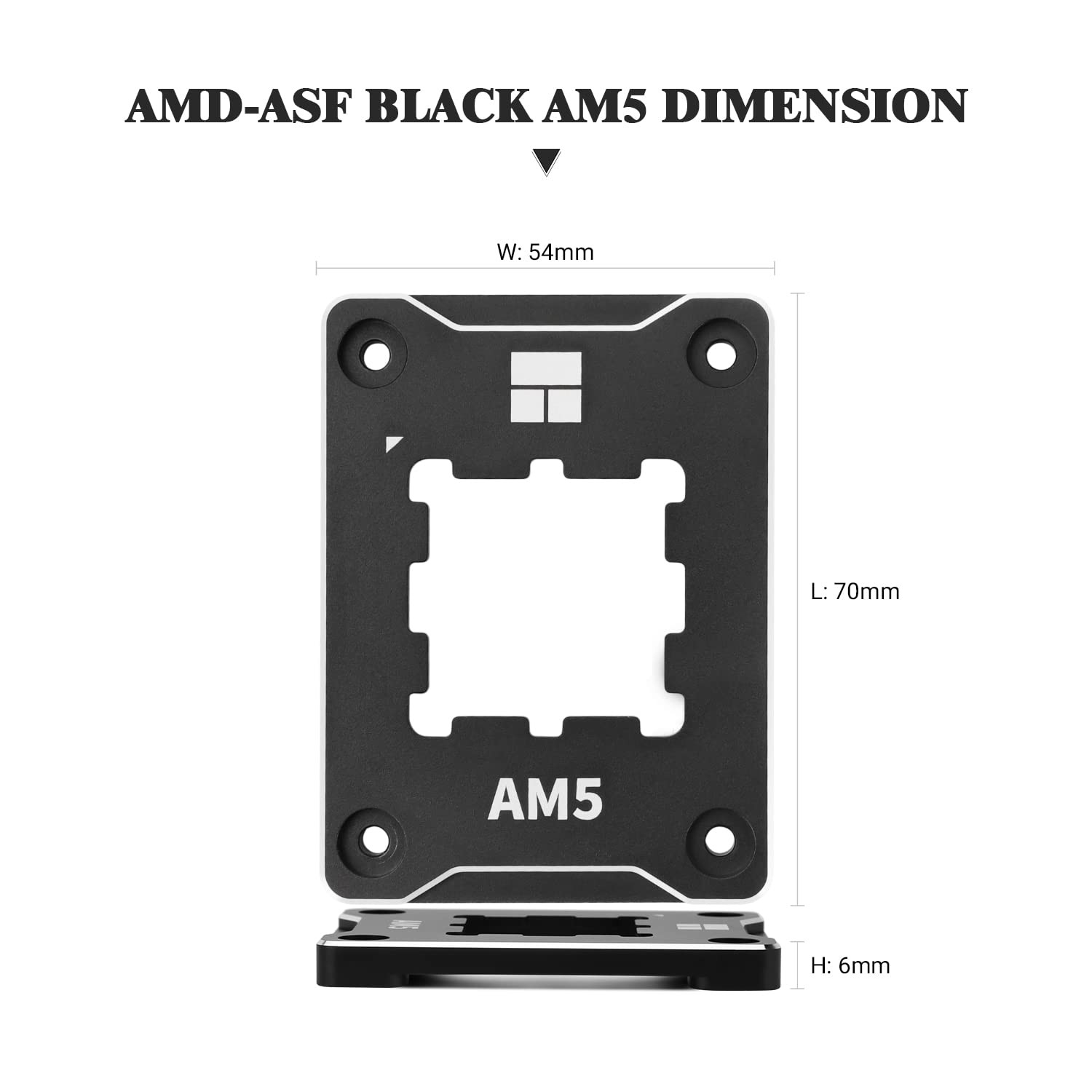 Asf-Black AM5 CPU Holder, Corrective Anti-Bending Fixing Frame, Full-Fit Fixed N