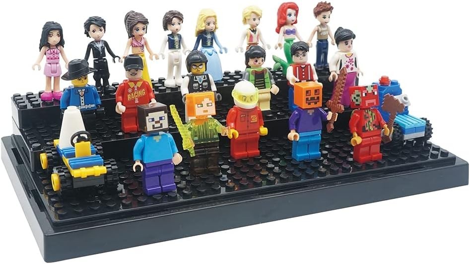 Display Case for Minifigure Action Figures Blocks, Display Box Storage for Lego