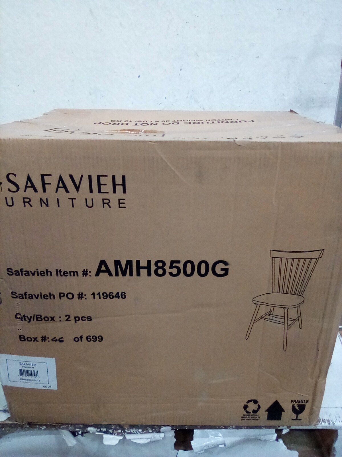 Safavieh PARKER SPINDEL SIDE CHAIR, Reduced Price 2172729972 AMH8500G