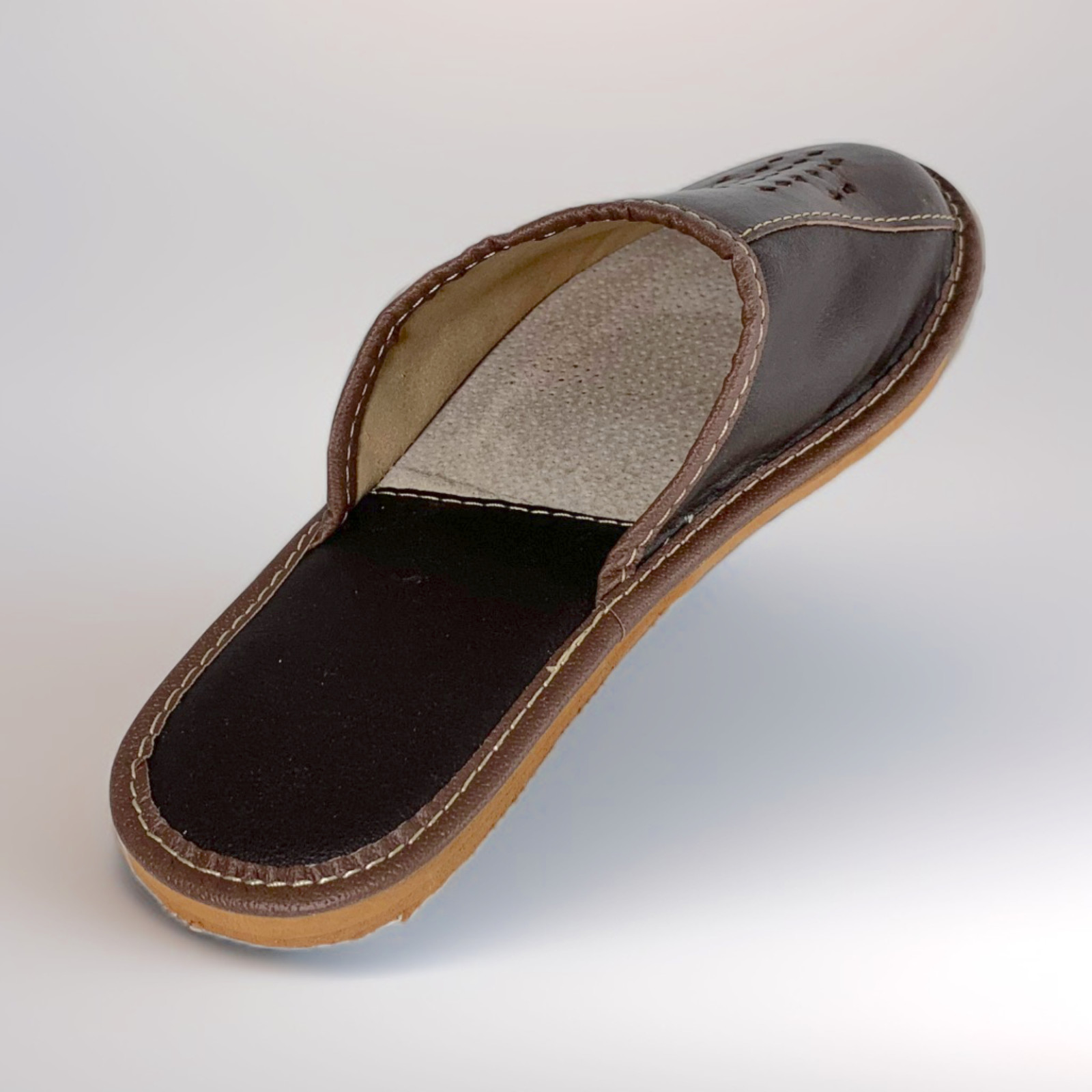 Men's leather slippers \ High-quality Handmade Home Shoes