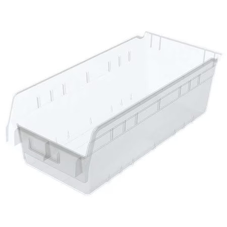 Akro-Mils 30088Sclar Shelf Storage Bin, Plastic, Clear, 6 In H, 8 3/8 In W, 17