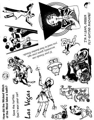 Unmounted Rubber Stamp Plate, Unmounted/Uncut Pink Rubber Stamps