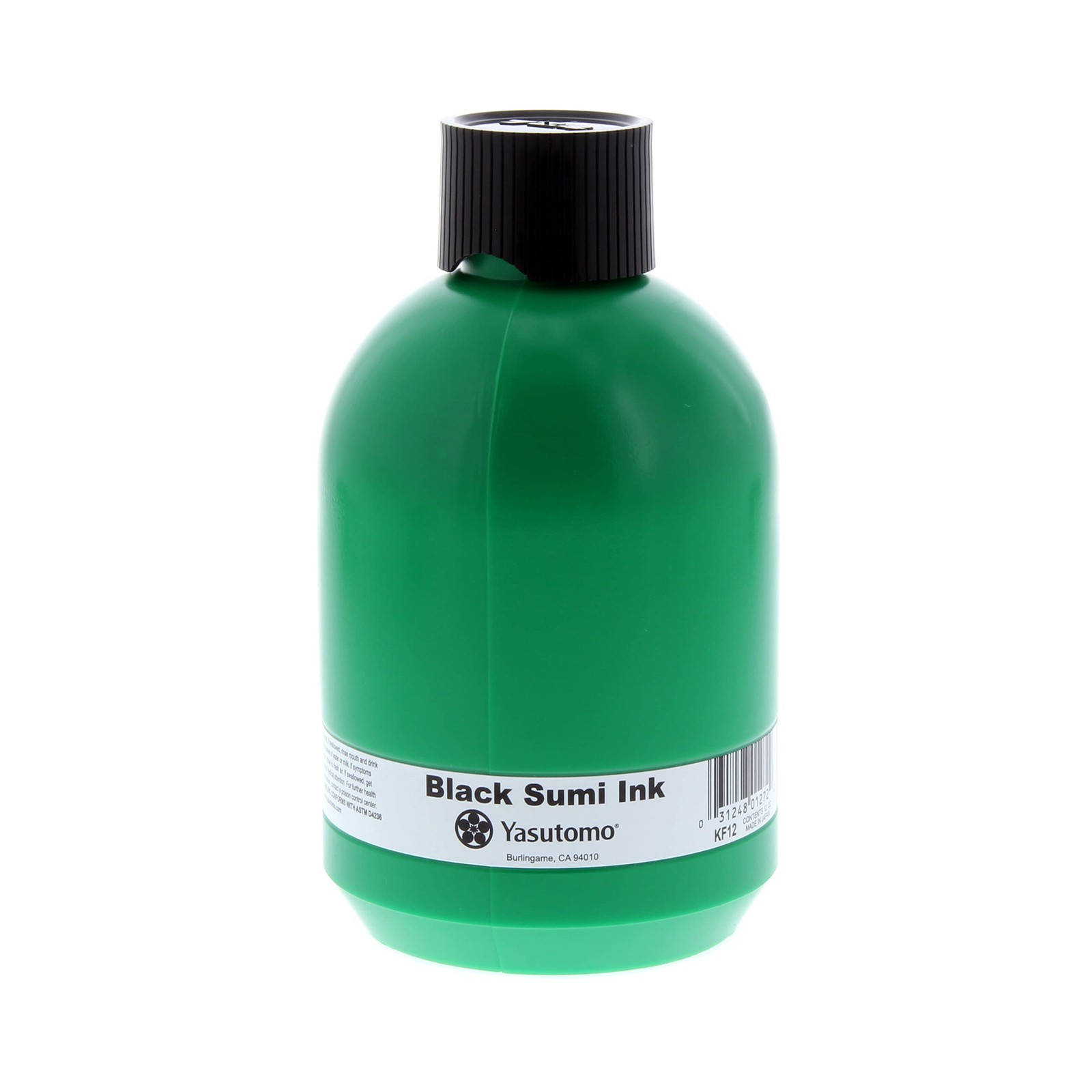 Yasutomo Black Sumi Ink Bokuju 12 oz Functional Standard Mixed Materials