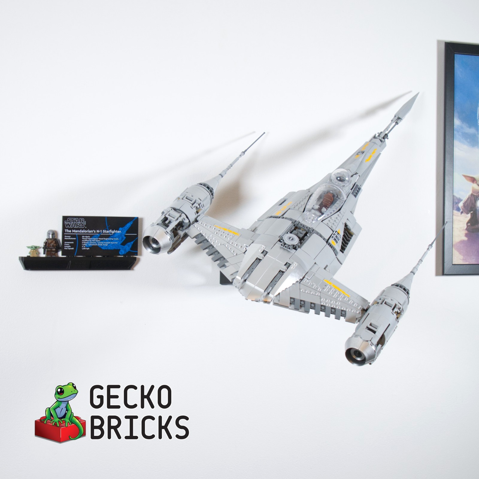 Adjustable Wall Mount for LEGO UCS N-1 Starfighter - 75442