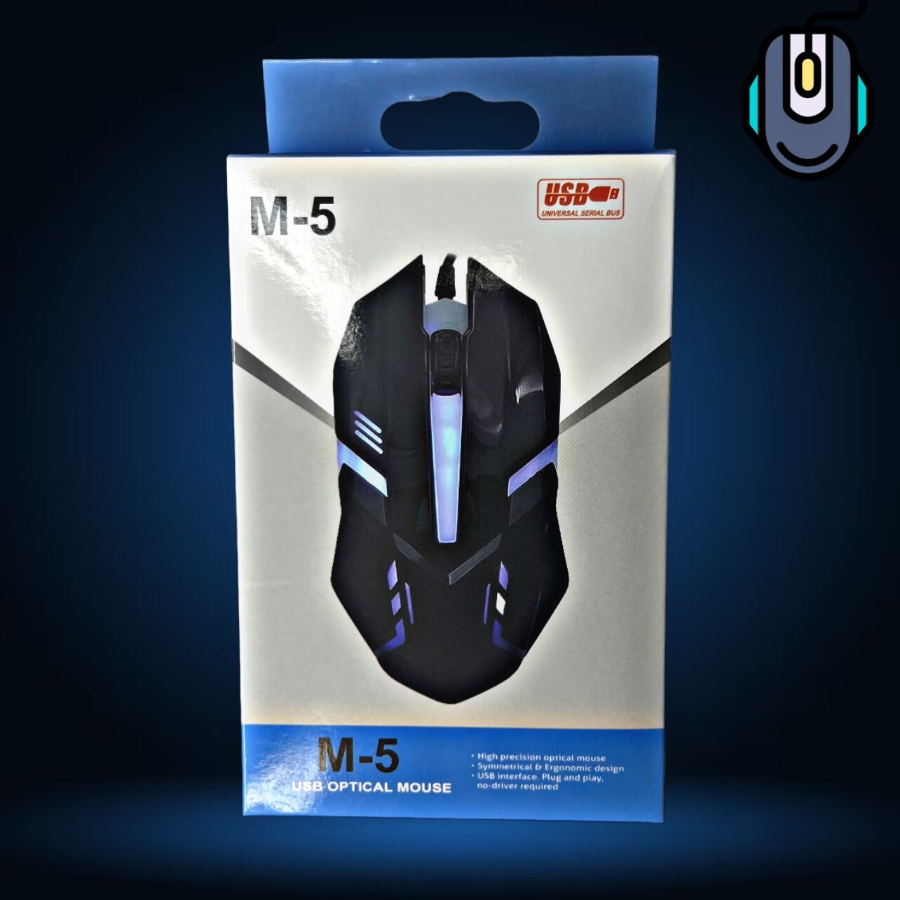 M-5 - Mouse Gaming High performance for wired gaming, 1.5 cable length