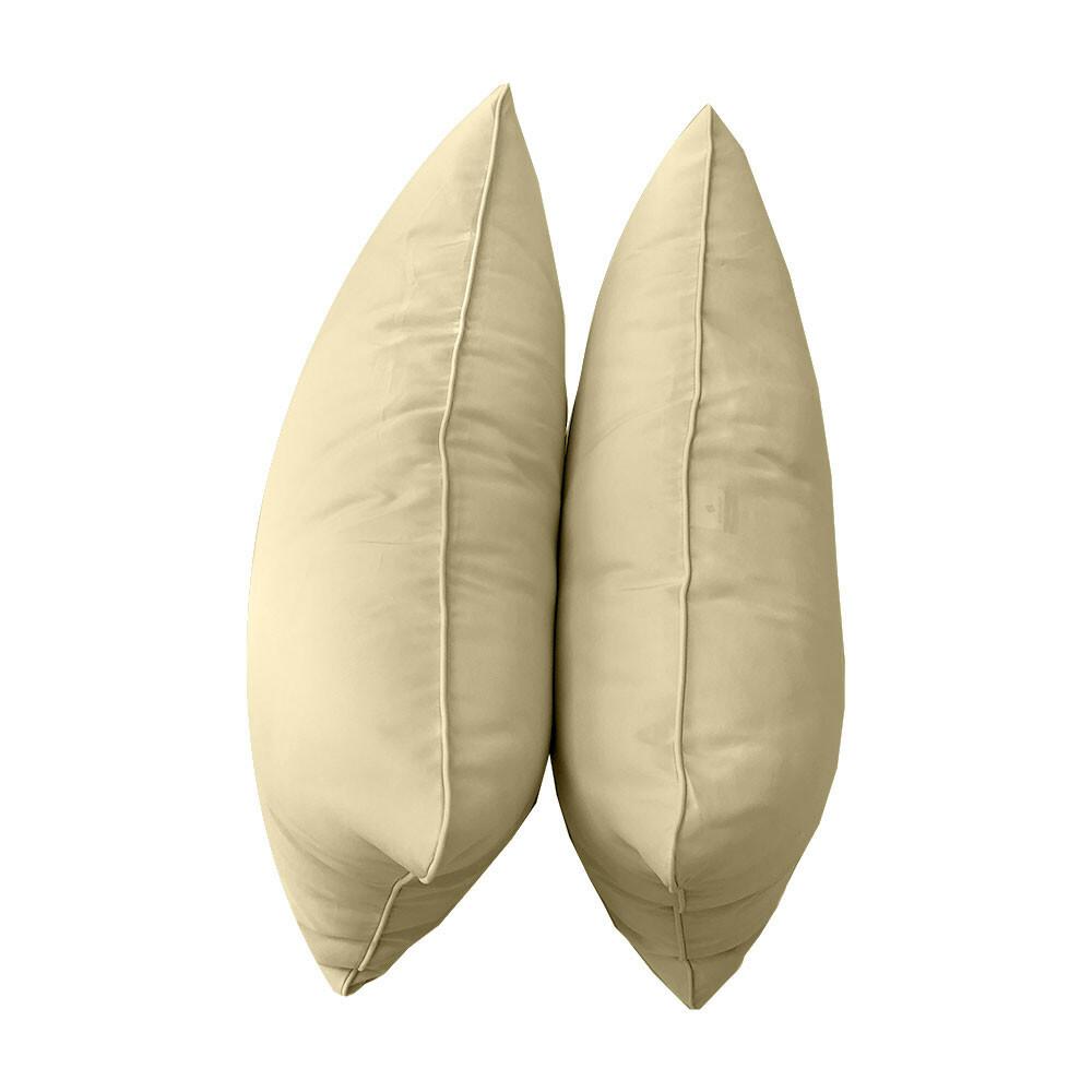 |COVER ONLY| Outdoor Style 4 Crib Piped Trim Bolster Back Pillow Slipcover AD103