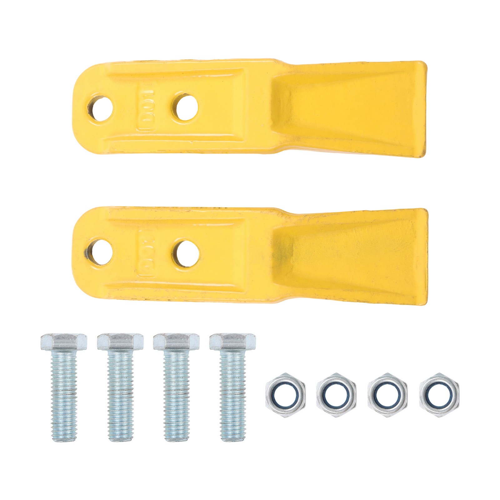 2 pcs Of Bucket Teeth With Nuts For Mini Excavator Bucket Attachment