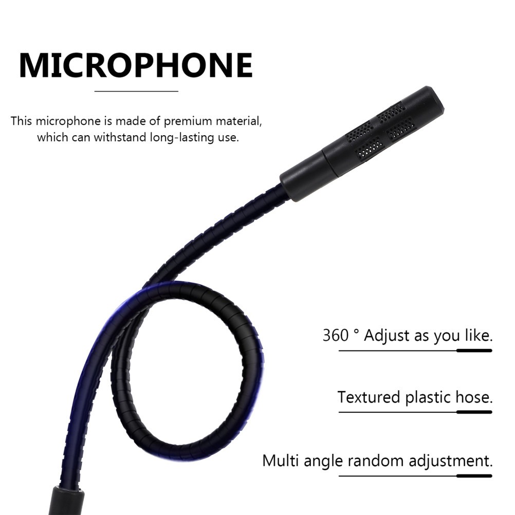 Reusable Black Plastic Tabletop Microphone for Live Streaming and Gaming