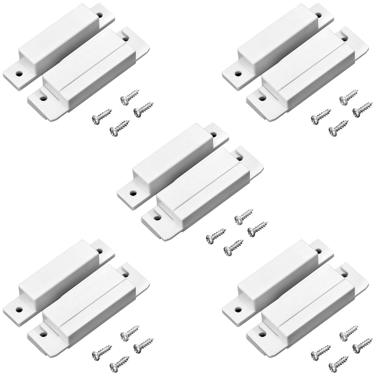 MC-31 Wired NC Magnetic Door Window Contact Sensor Alarm Reed Switch, 5 Pack