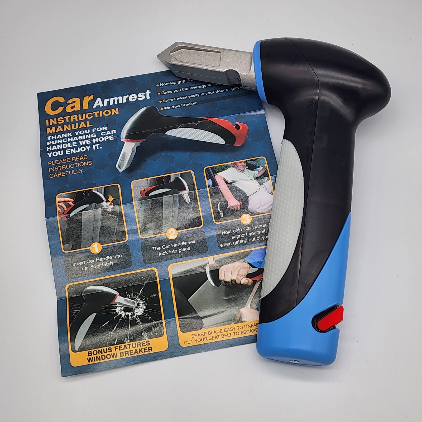 Car Exit Handle Glass Breaker Seatbelt Cutter 2 Pcs NOB