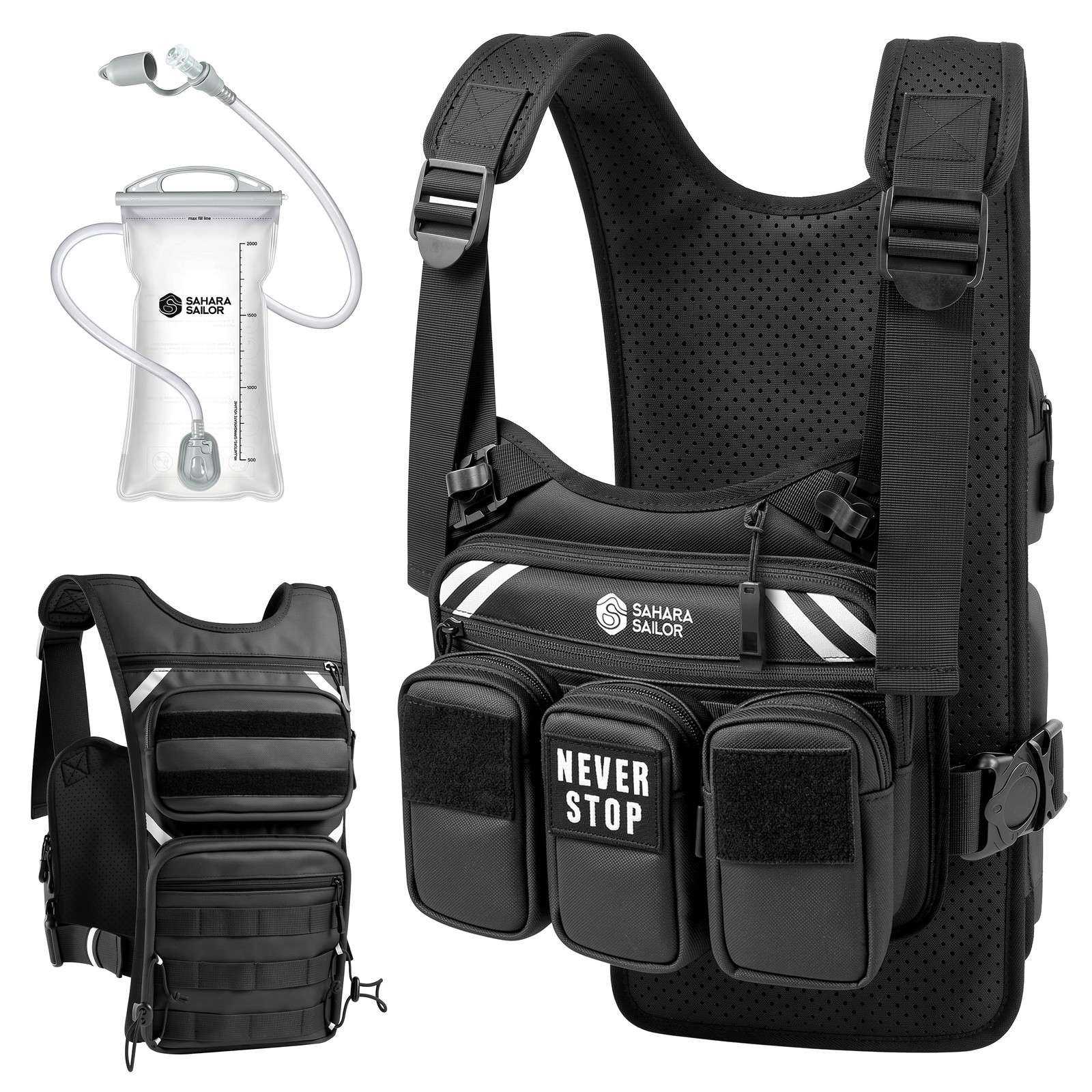 Running Vest with 2L Water Bladder, Hydration Vest for and Men, Breathable Du...