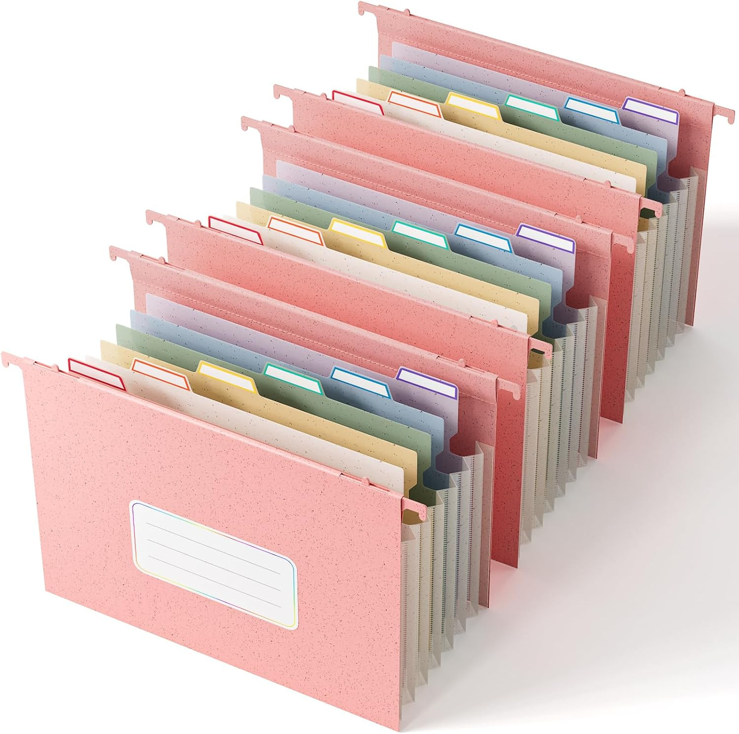 Wheat Straw Expanding Hanging File Folders, File Organizer, 1.2" Accordion Pocke