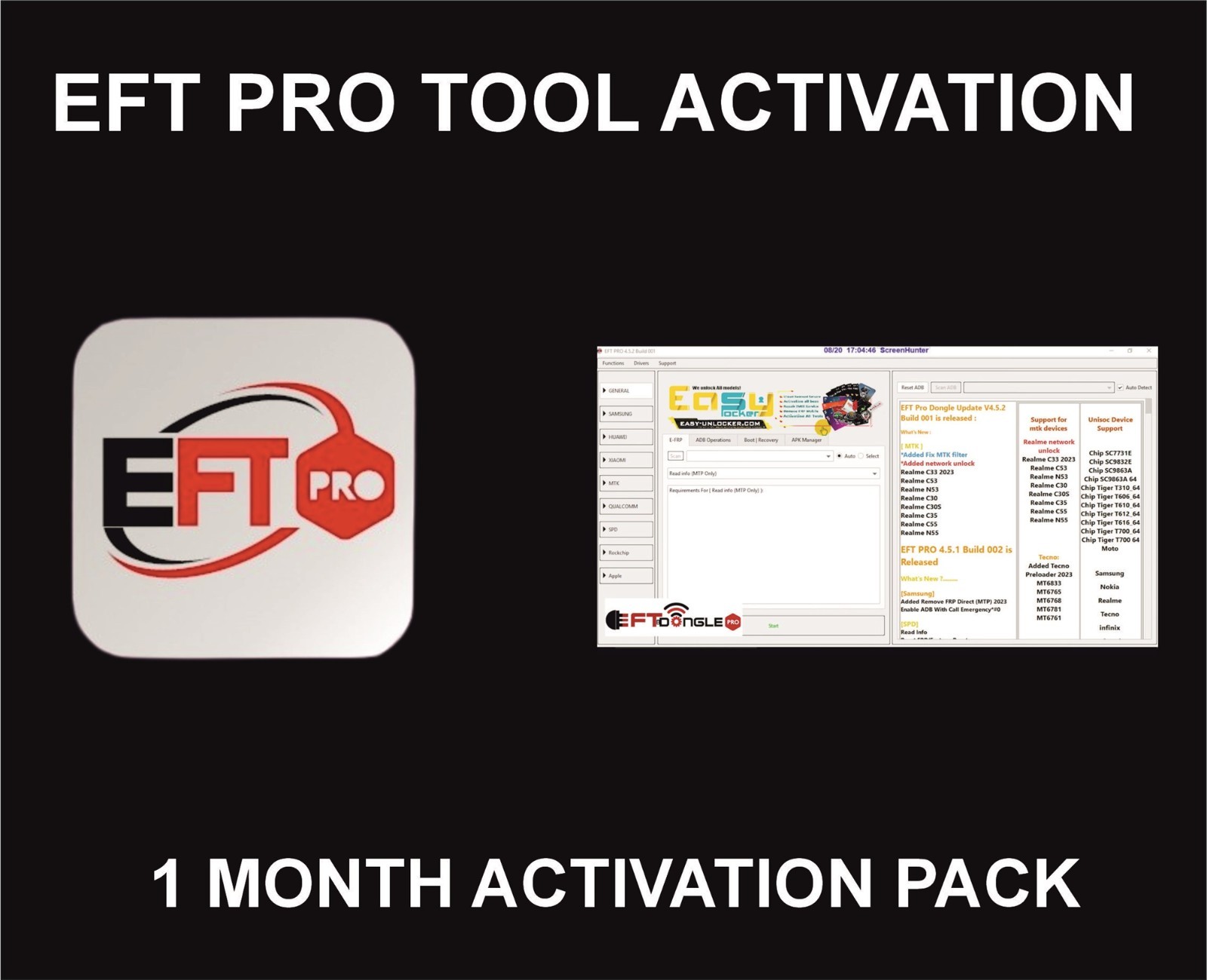 EFT  Pro Tool, Time Activation Pack, 1 Months Package